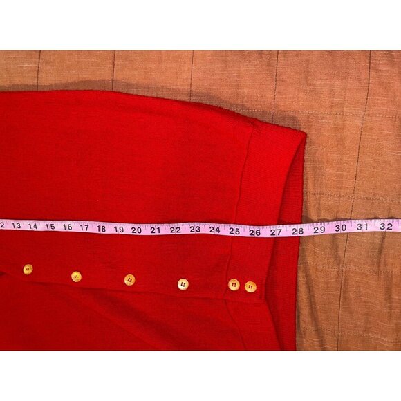 Christian Dior Vintage V-Neck Cardigan Red Sweater Men's Size Large - Picture 10 of 11